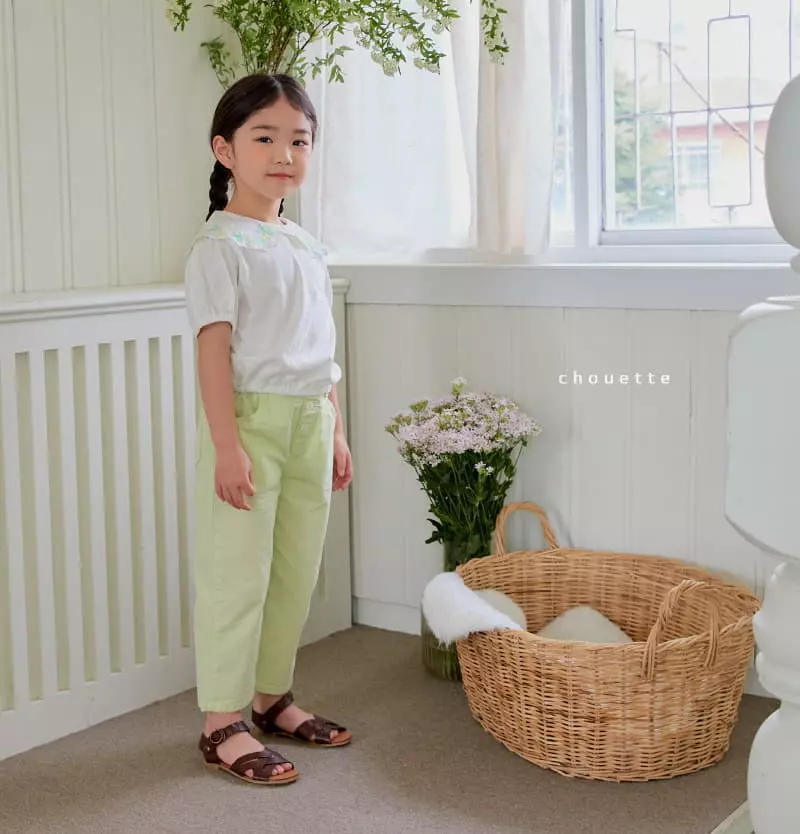 Chouette - Korean Children Fashion - #discoveringself - Flower Collar Tee - 5
