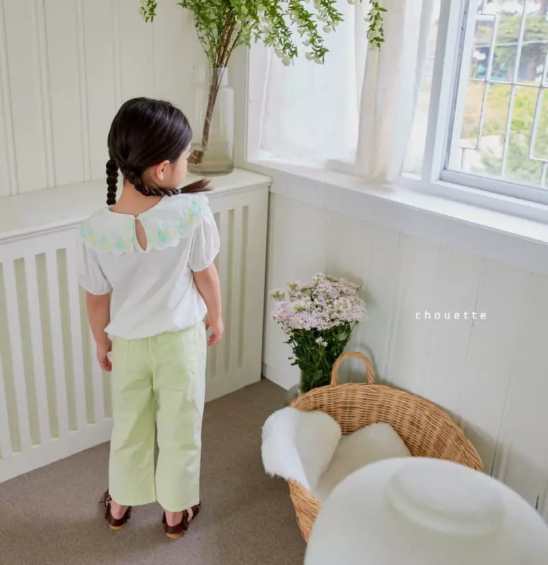 Chouette - Korean Children Fashion - #kidsstore - Flower Collar Tee - 8