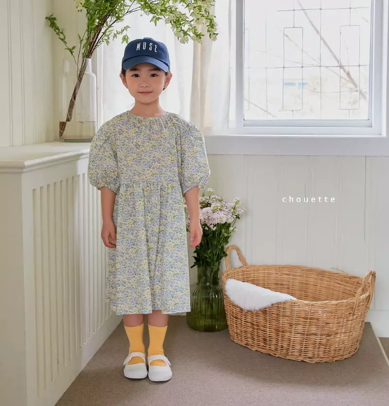Chouette - Korean Children Fashion - #littlefashionista - Blue Daisy One-piece - 11