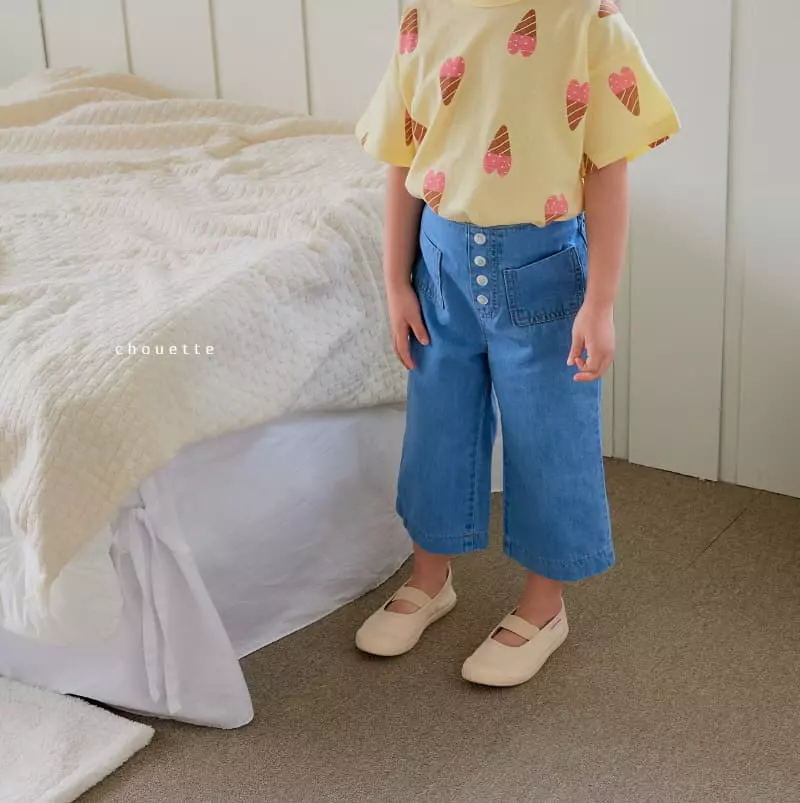 Chouette - Korean Children Fashion - #Kfashion4kids - Button Denim Pants - 4