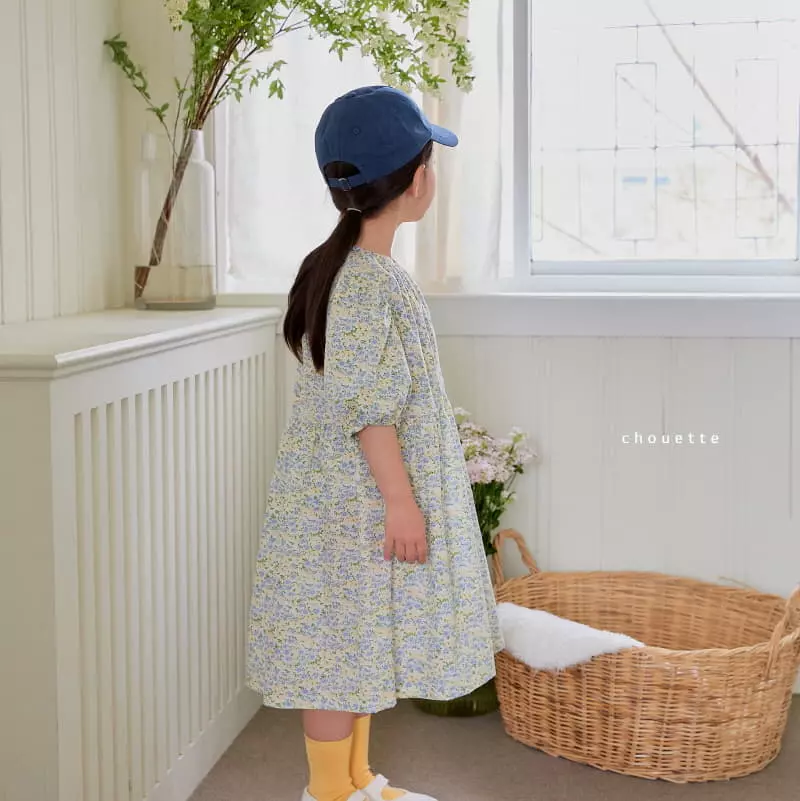 Chouette - Korean Children Fashion - #magicofchildhood - Blue Daisy One-piece - 12