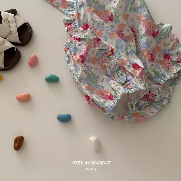 Ciel De Maman - Korean Baby Fashion - #babygirlfashion - Angel Bodtsuit Flower - 9