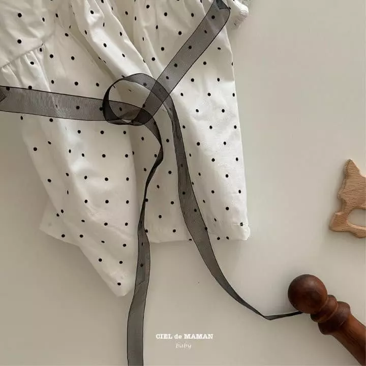 Ciel De Maman - Korean Baby Fashion - #babyoutfit - Dot One-piece - 5