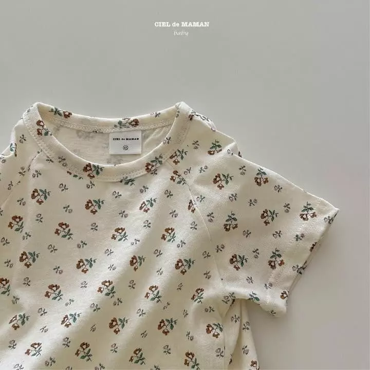 Ciel De Maman - Korean Baby Fashion - #babyoutfit - Bebe Flower Tee - 4