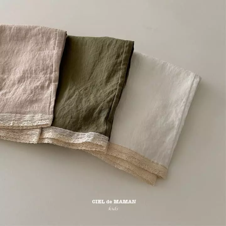 Ciel De Maman - Korean Children Fashion - #childofig - Linen Lace Pants