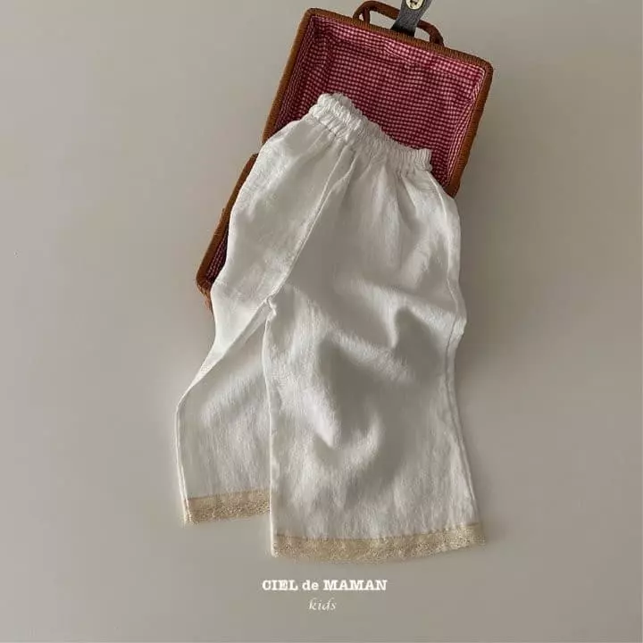 Ciel De Maman - Korean Children Fashion - #childrensboutique - Linen Lace Pants - 2
