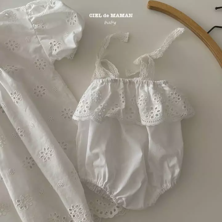 Ciel De Maman - Korean Children Fashion - #childrensboutique - Summer Eyelet One-piece - 9
