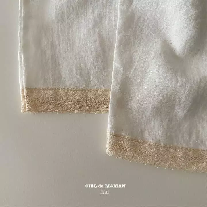 Ciel De Maman - Korean Children Fashion - #designkidswear - Linen Lace Pants - 3