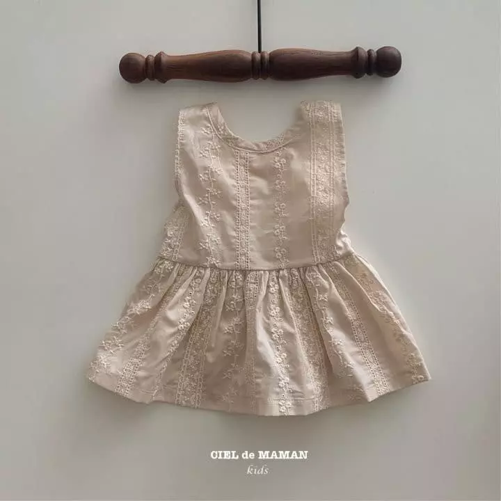 Ciel De Maman - Korean Children Fashion - #discoveringself - Sleeveless Lace Set - 4