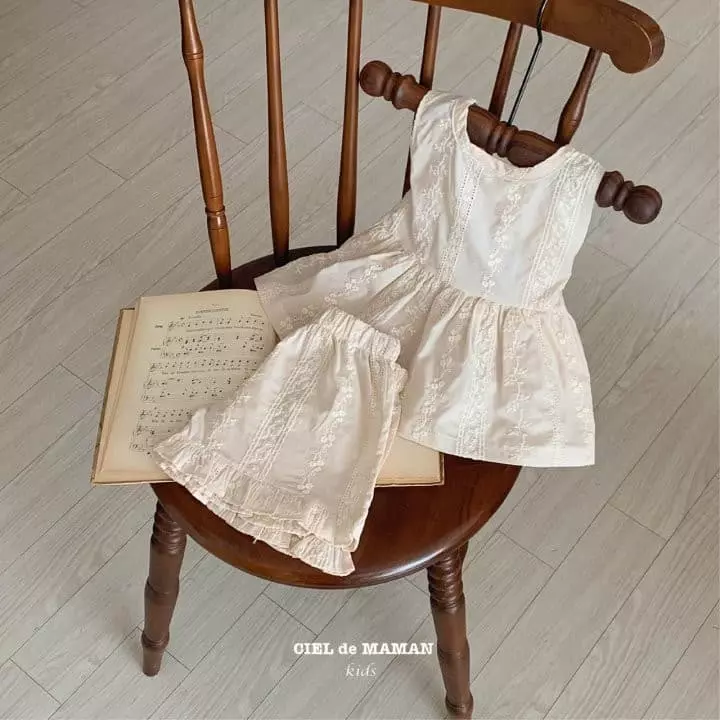 Ciel De Maman - Korean Children Fashion - #littlefashionista - Sleeveless Lace Set - 9