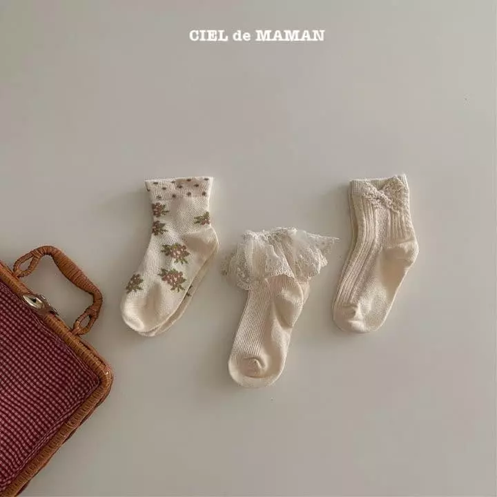 Ciel De Maman - Korean Children Fashion - #magicofchildhood - Lace Socks Set - 2