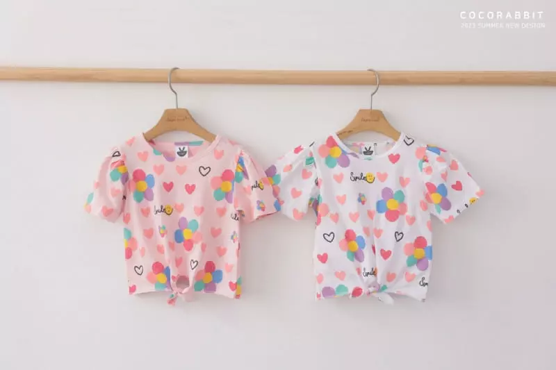 Coco Rabbit - Korean Children Fashion - #childofig - Flower Ribbon Tee - 5
