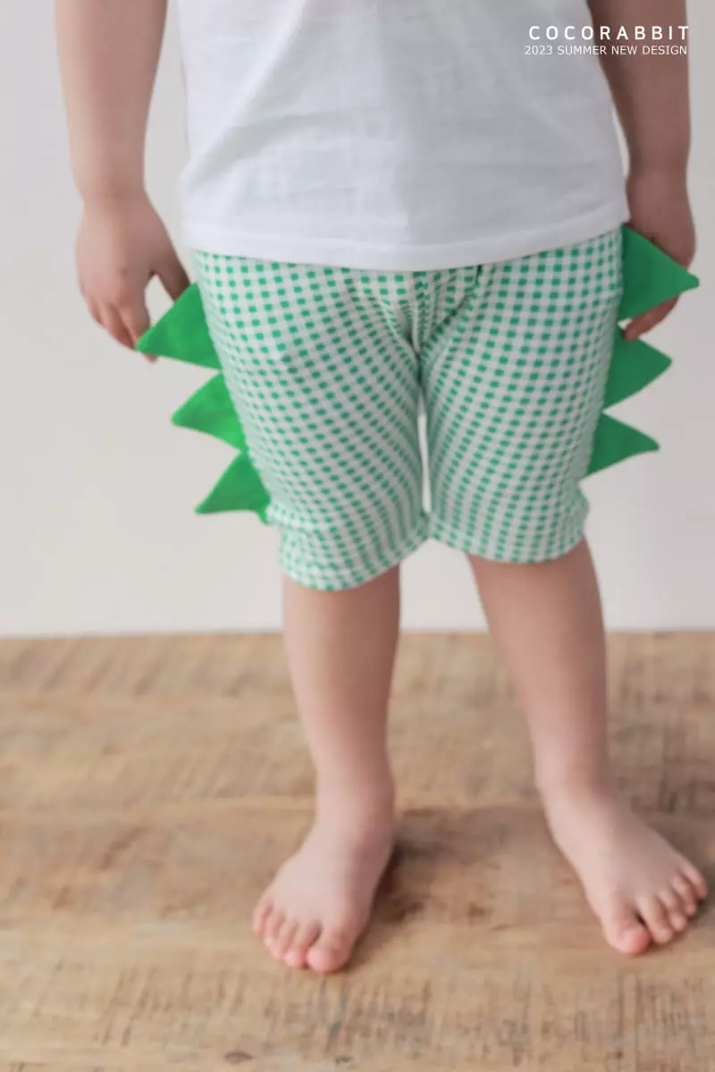 Coco Rabbit - Korean Children Fashion - #childofig - Check Dino Pants