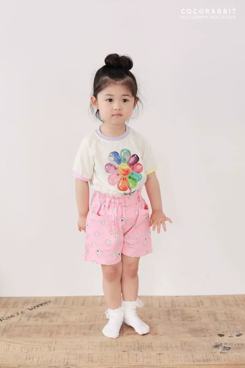 Coco Rabbit - Korean Children Fashion - #childofig - Rainbow Flower Tee - 5