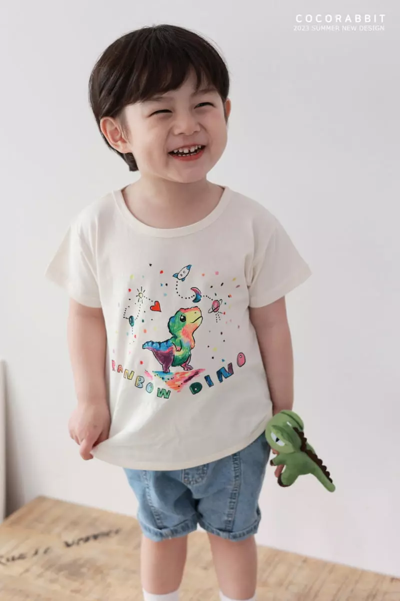 Coco Rabbit - Korean Children Fashion - #kidsshorts - Dino Slit Jeans - 9