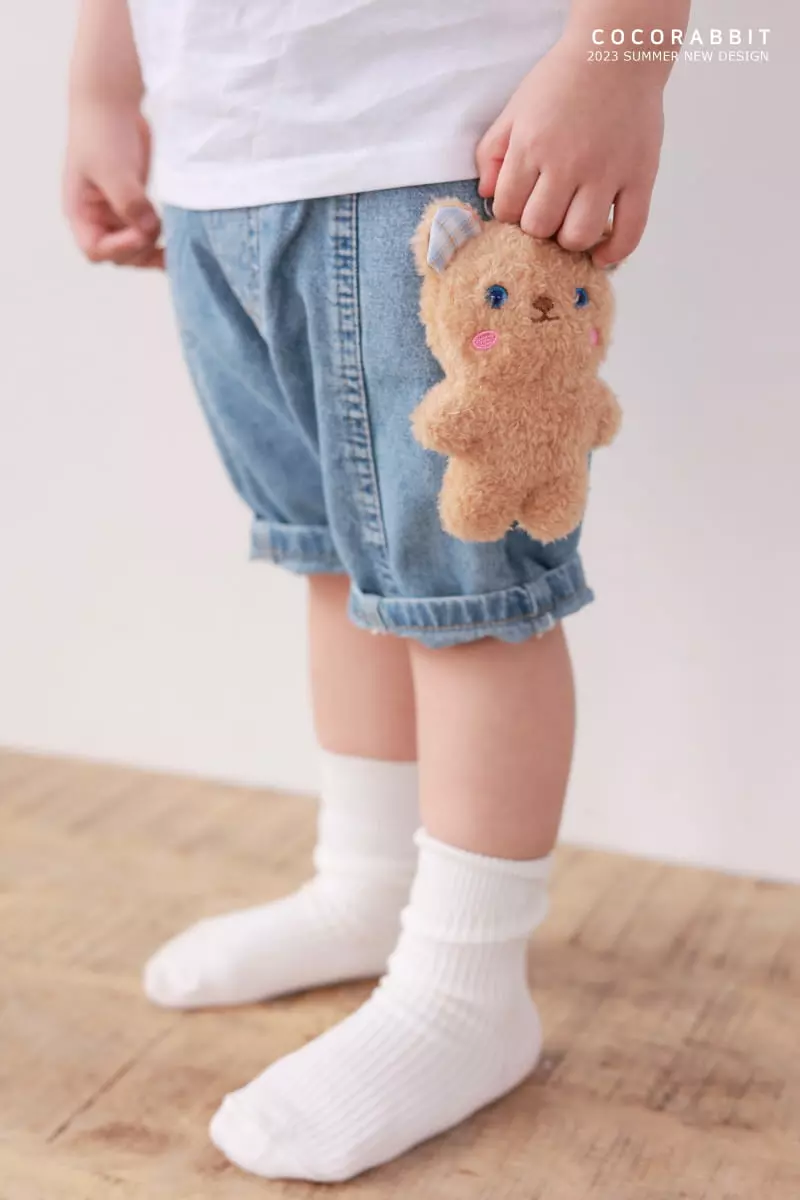 Coco Rabbit - Korean Children Fashion - #kidsshorts - Bear Slit Jenas - 7