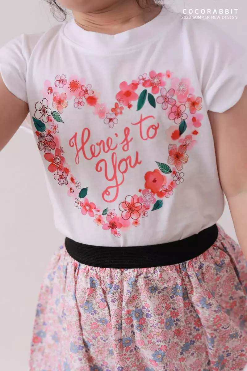 Coco Rabbit - Korean Children Fashion - #littlefashionista - Heart Flower Tee - 3