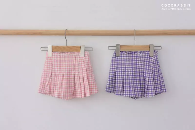 Coco Rabbit - Korean Children Fashion - #littlefashionista - Check Wrinkle Skirt - 11