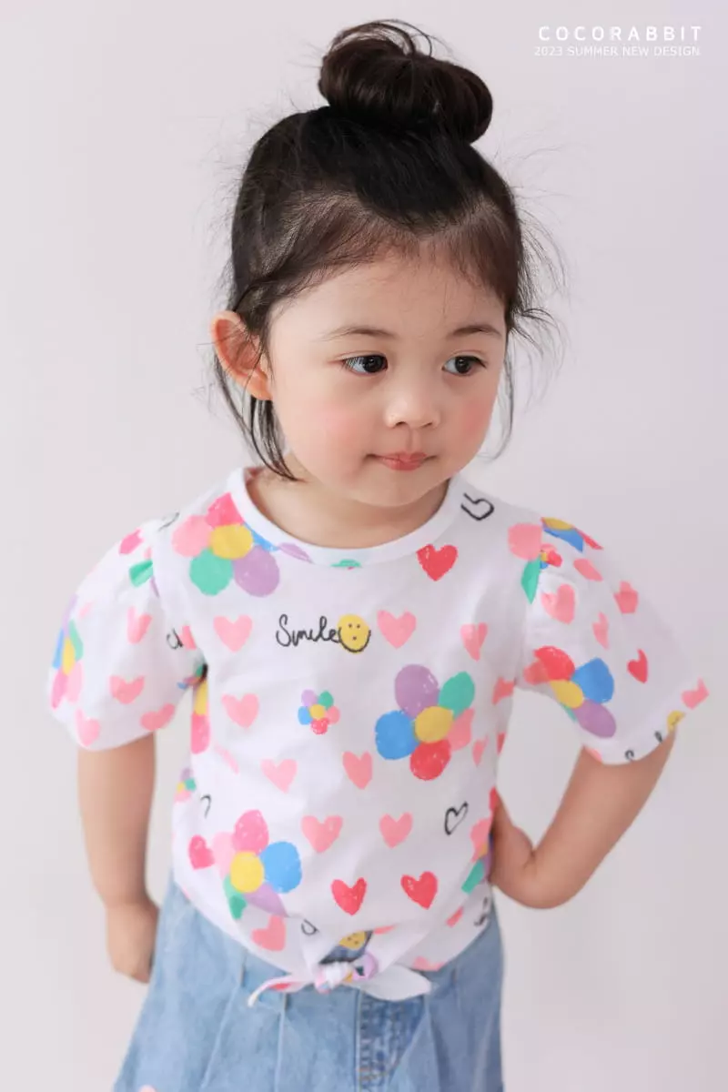 Coco Rabbit - Korean Children Fashion - #prettylittlegirls - Flower Ribbon Tee