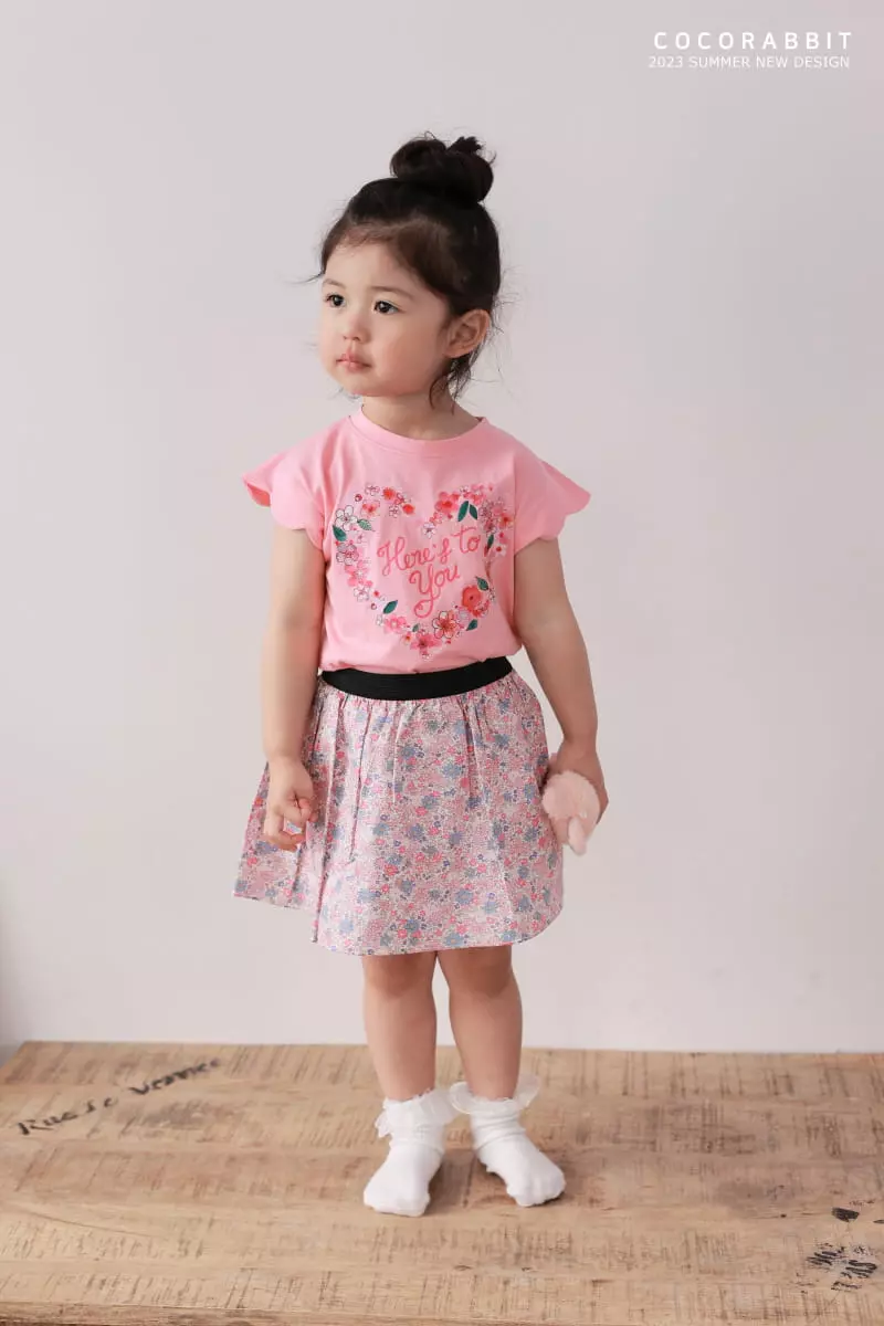 Coco Rabbit - Korean Children Fashion - #prettylittlegirls - Heart Flower Tee - 6