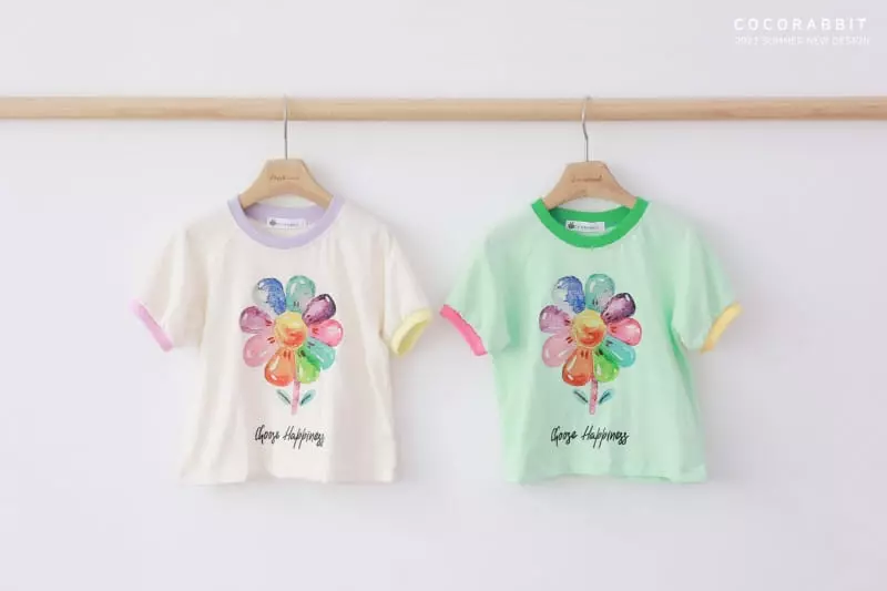 Coco Rabbit - Korean Children Fashion - #prettylittlegirls - Rainbow Flower Tee - 3