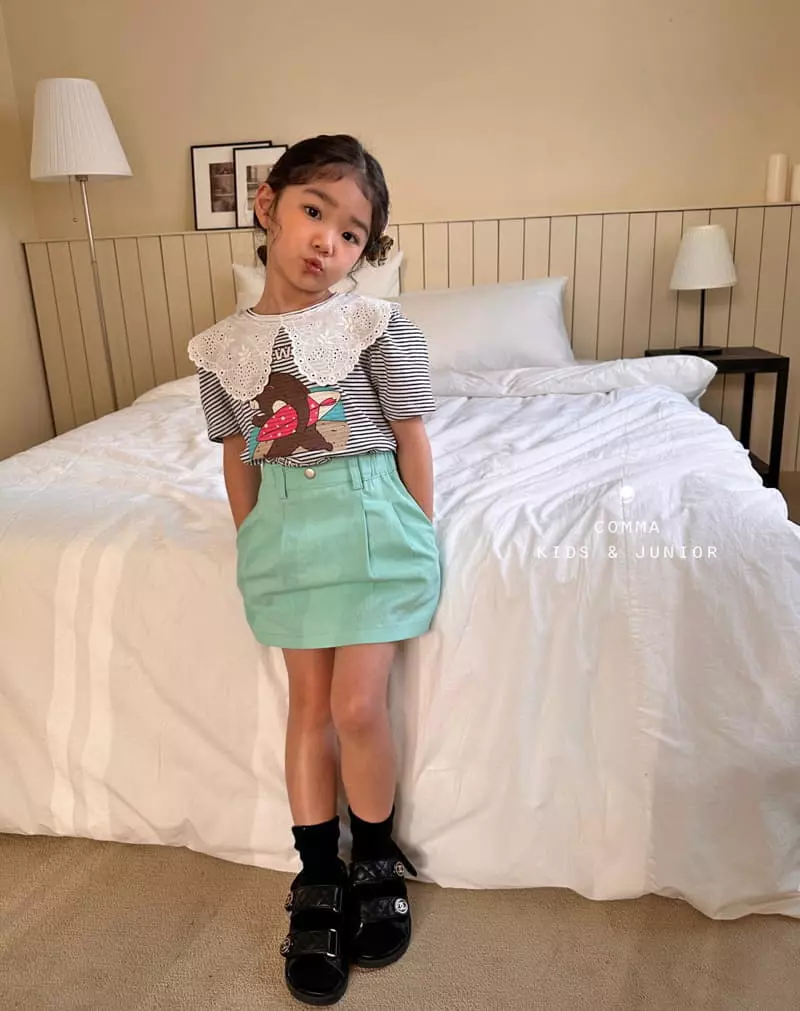 Comma - Korean Children Fashion - #discoveringself - Motive Stripes Tee - 11