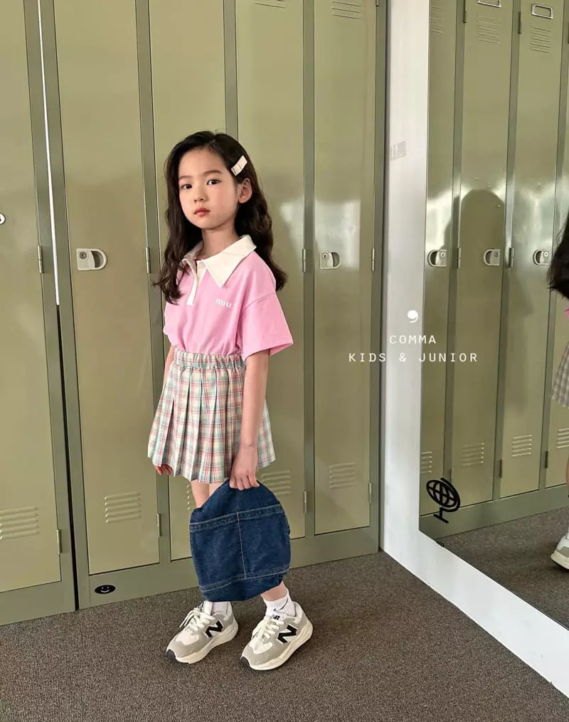 Comma - Korean Children Fashion - #kidsshorts - Wrinkle Skirt Pink - 5