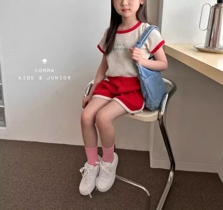 Comma - Korean Children Fashion - #kidsstore - Waffle Top Bottom Set - 5