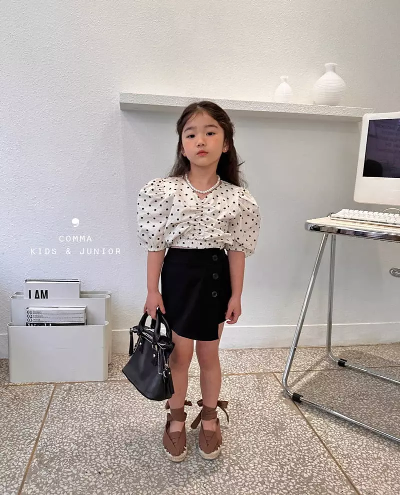 Comma - Korean Children Fashion - #littlefashionista - Banding Shirring Blouse