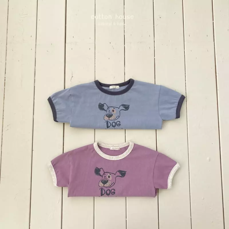 Cotton House - Korean Children Fashion - #Kfashion4kids - Dog Color Tee - 9