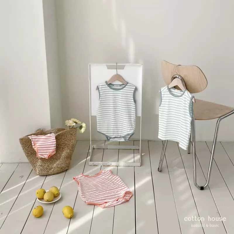 Cotton House - Korean Children Fashion - #Kfashion4kids - Slush Sleeveless Bodysuit - 6