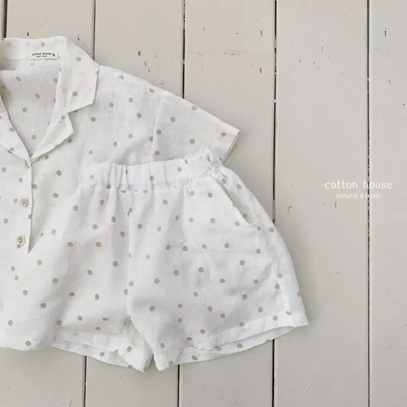 Cotton House - Korean Children Fashion - #Kfashion4kids - Cool Dot Top Bottom Set - 7
