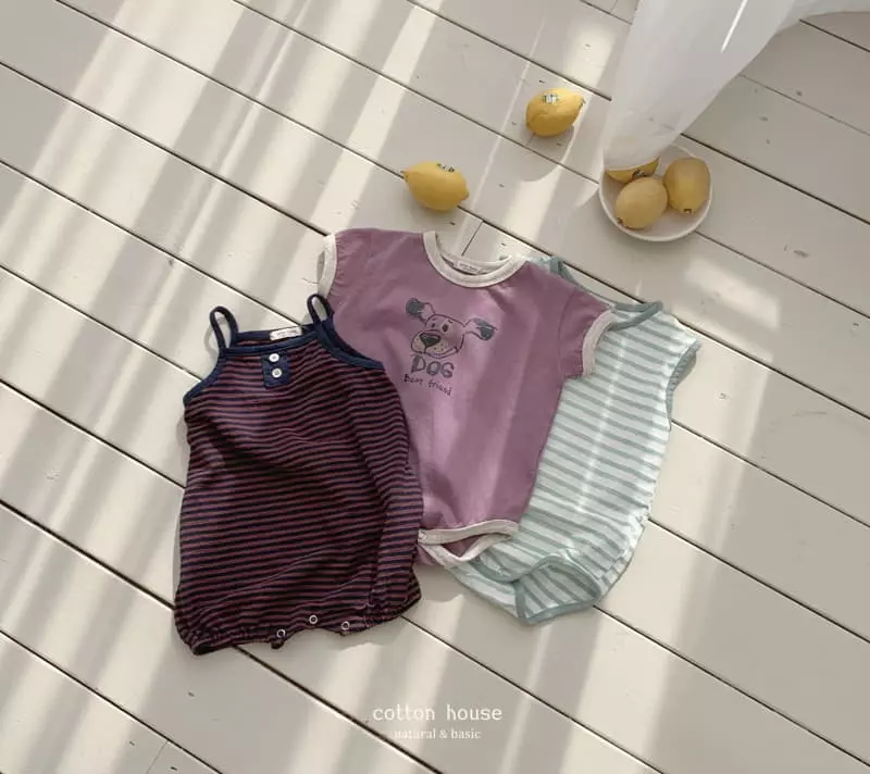 Cotton House - Korean Children Fashion - #childofig - Slush Sleeveless Bodysuit - 11