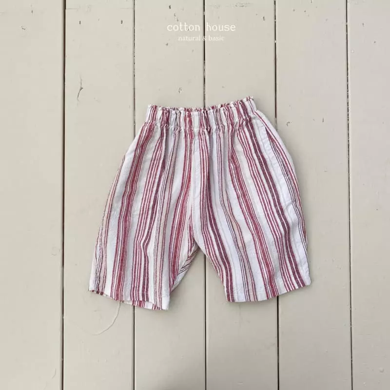 Cotton House - Korean Children Fashion - #childofig - Stripes Linen Pants - 9