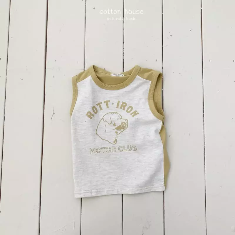 Cotton House - Korean Children Fashion - #childrensboutique - Color Sleeveless Tee - 10