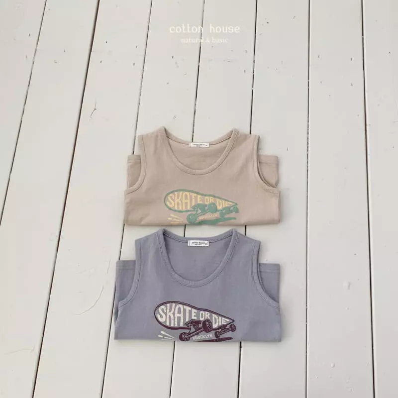Cotton House - Korean Children Fashion - #childrensboutique - Skete Sleeveless - 11