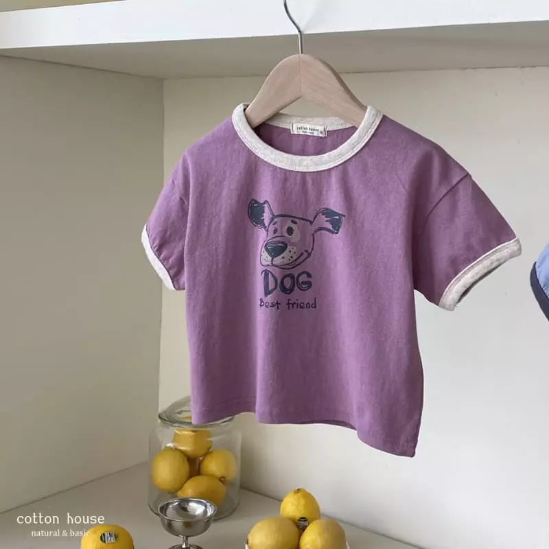 Cotton House - Korean Children Fashion - #fashionkids - Dog Color Tee - 5