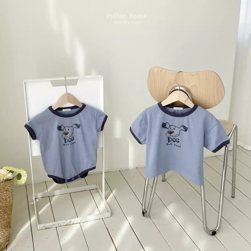 Cotton House - Korean Children Fashion - #discoveringself - Dog Color Bodysuit - 4