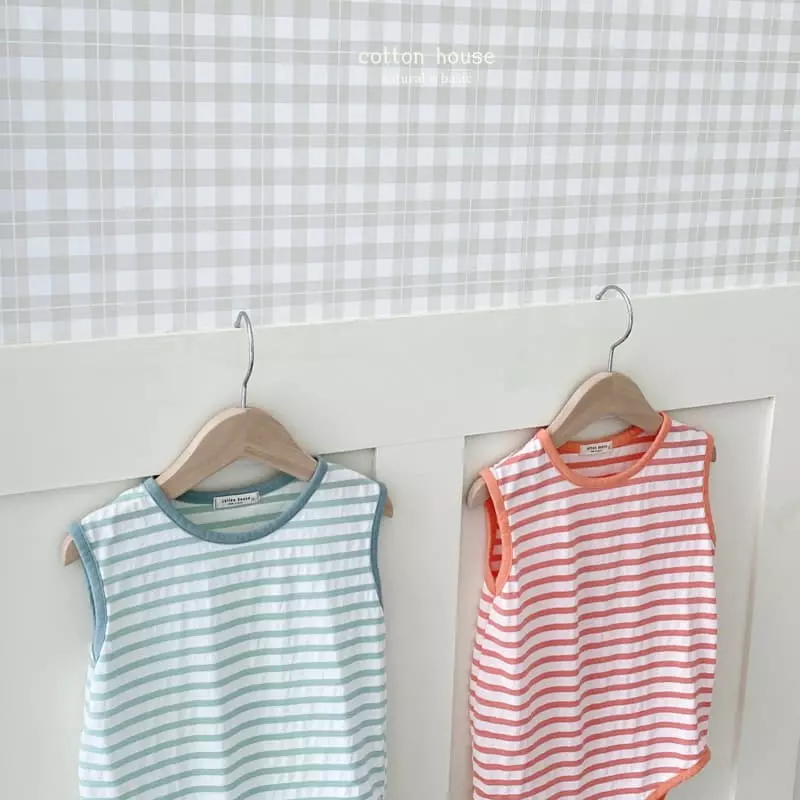Cotton House - Korean Children Fashion - #fashionkids - Slush Sleeveless Bodysuit - 2