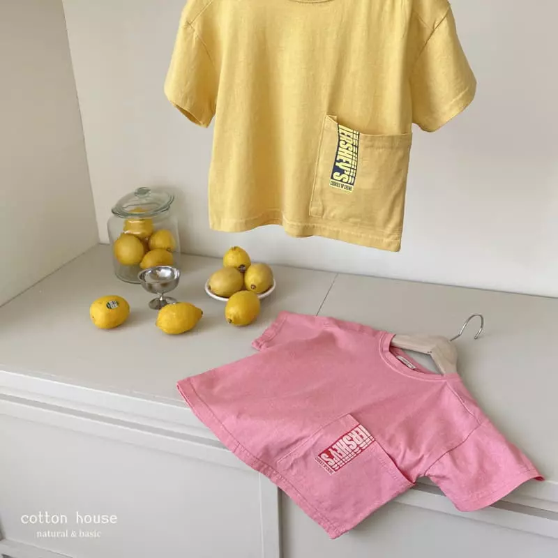 Cotton House - Korean Children Fashion - #fashionkids - Pigment Pocket Tee