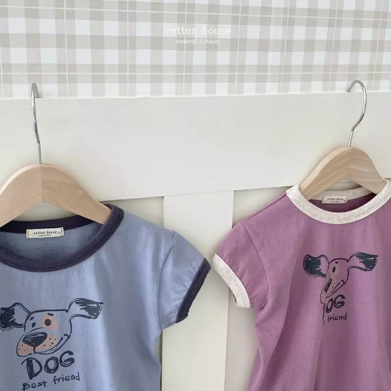 Cotton House - Korean Children Fashion - #kidsshorts - Dog Color Bodysuit - 5