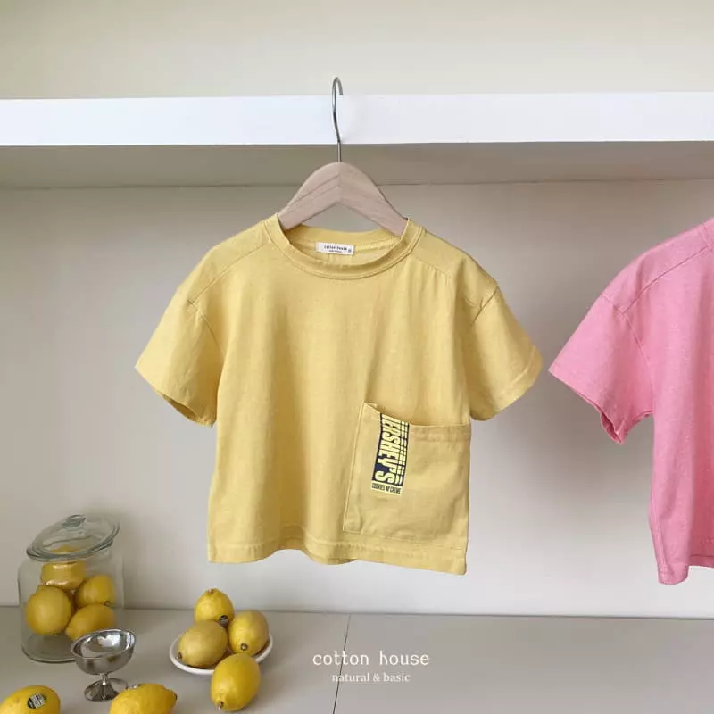 Cotton House - Korean Children Fashion - #kidsstore - Pigment Pocket Tee - 3