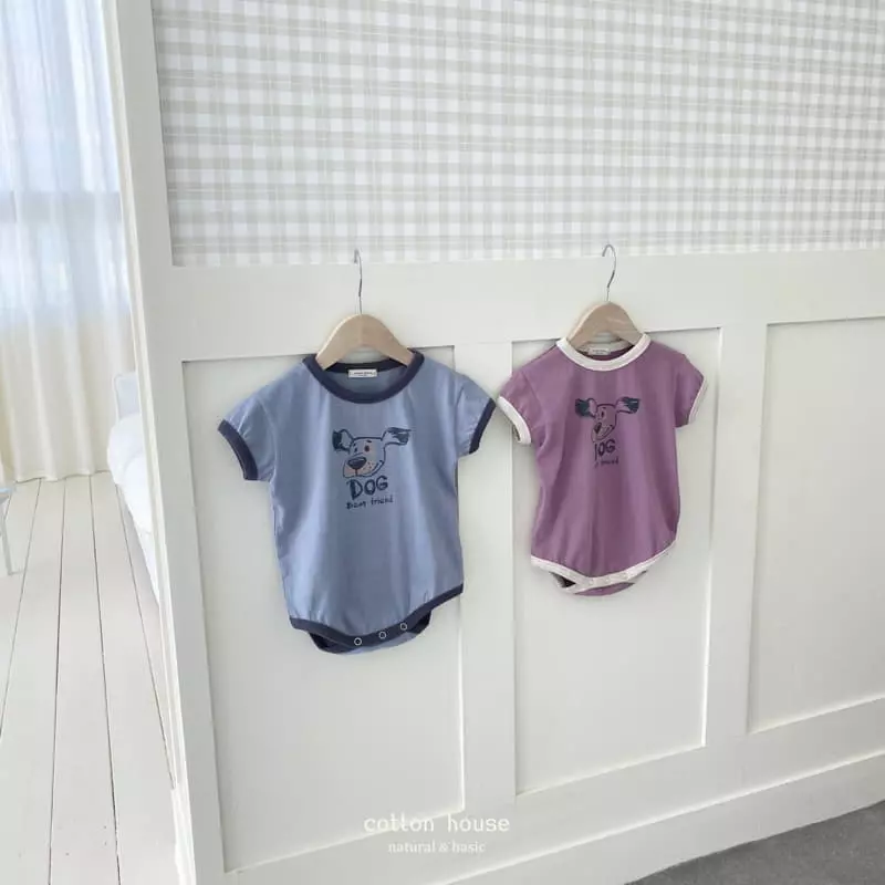 Cotton House - Korean Children Fashion - #kidzfashiontrend - Dog Color Bodysuit - 7
