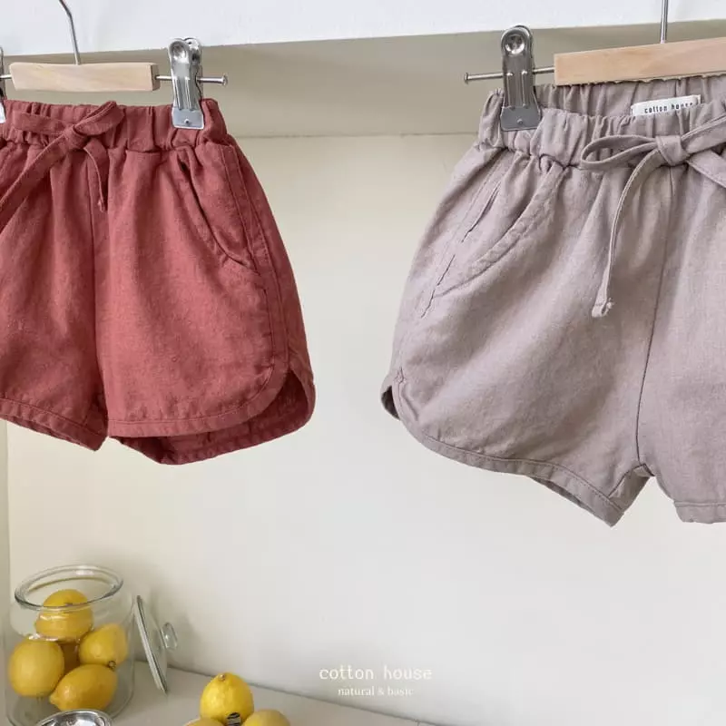 Cotton House - Korean Children Fashion - #littlefashionista - Linen Shorts - 11