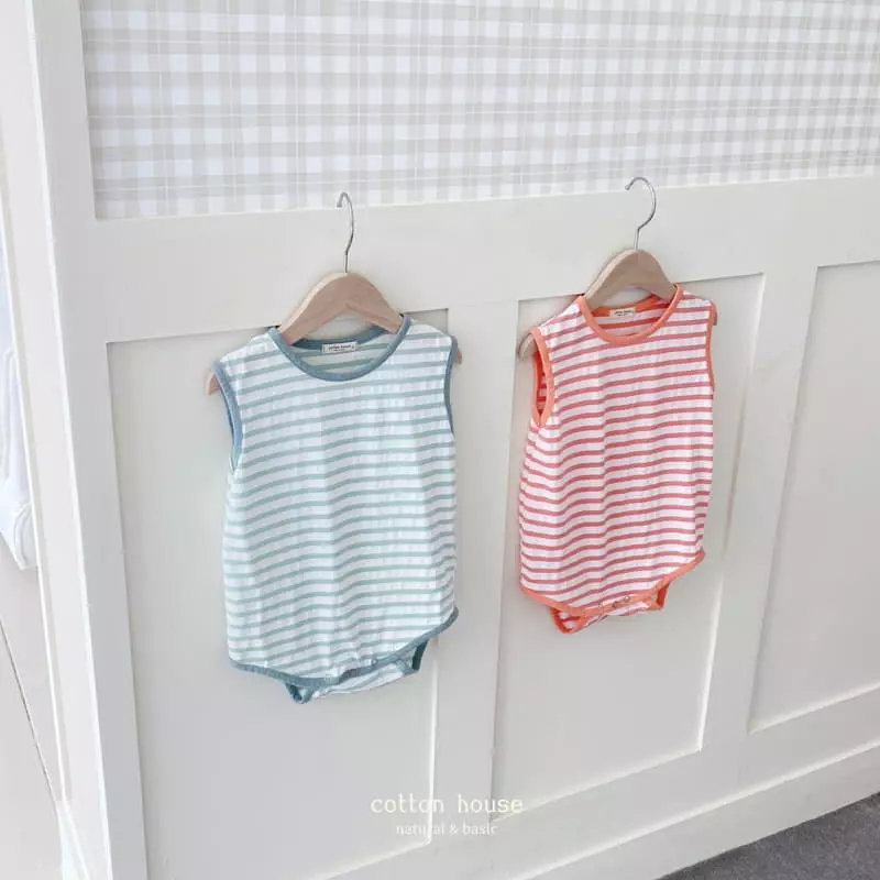 Cotton House - Korean Children Fashion - #minifashionista - Slush Sleeveless Bodysuit - 9