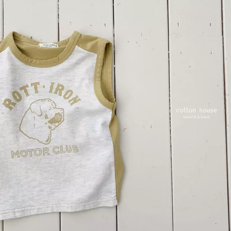 Cotton House - Korean Children Fashion - #prettylittlegirls - Color Sleeveless Tee - 5