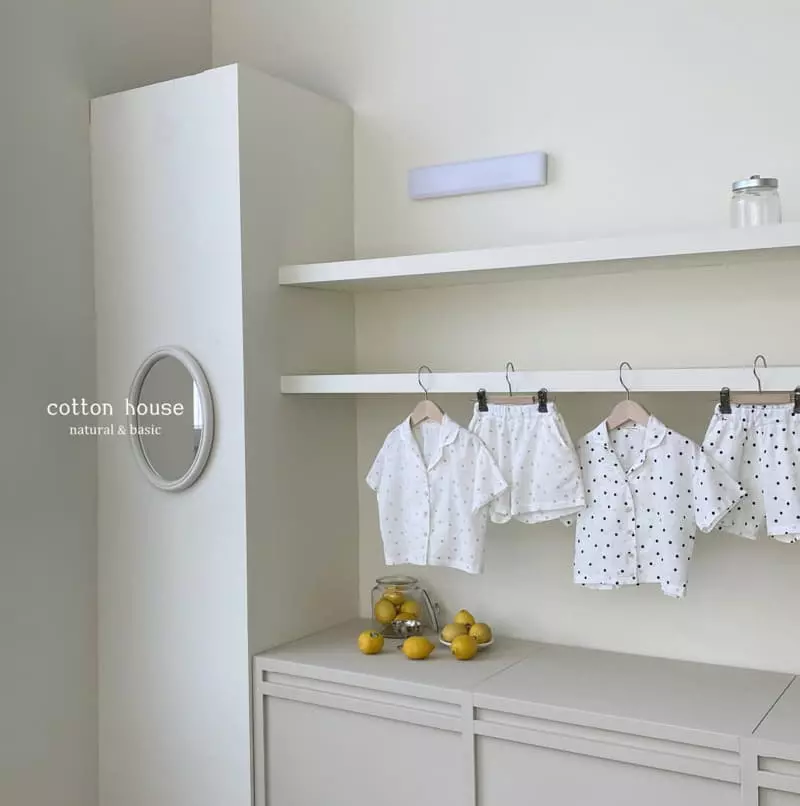 Cotton House - Korean Children Fashion - #prettylittlegirls - Cool Dot Top Bottom Set - 11