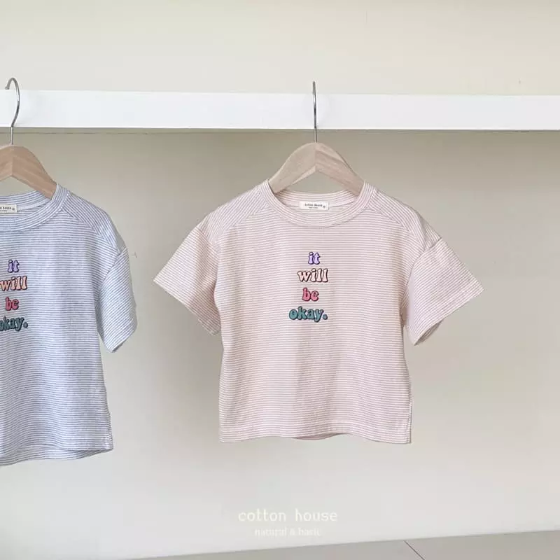 Cotton House - Korean Children Fashion - #toddlerclothing - OK Small Stripes Tee - 4