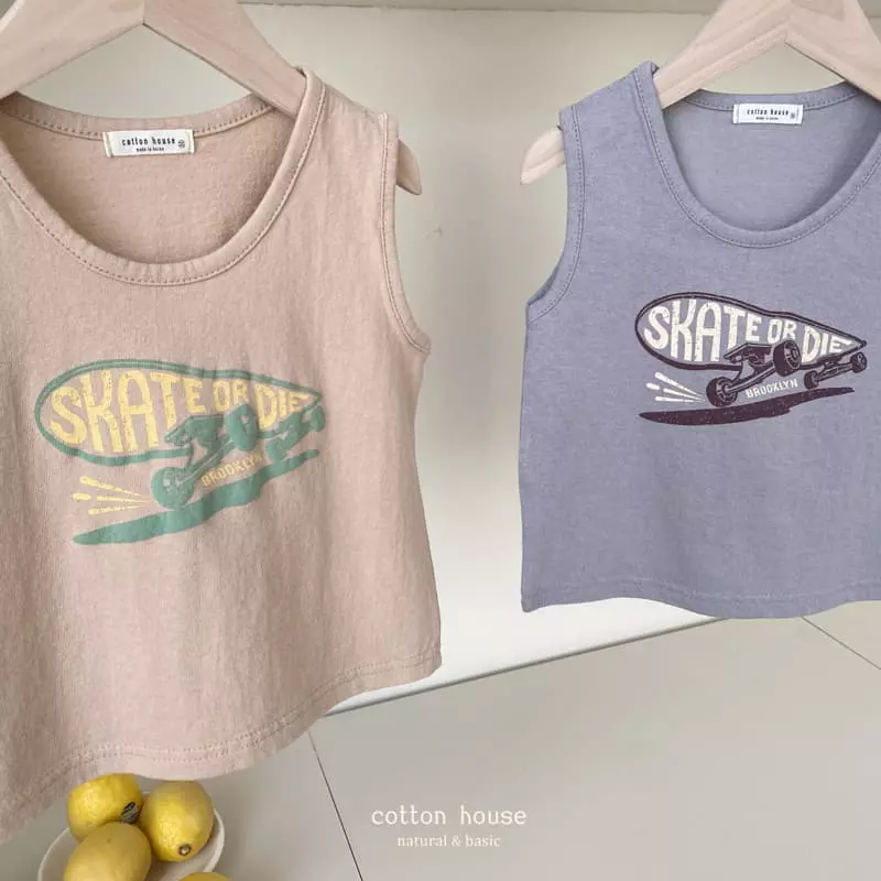 Cotton House - Korean Children Fashion - #toddlerclothing - Skete Sleeveless - 8