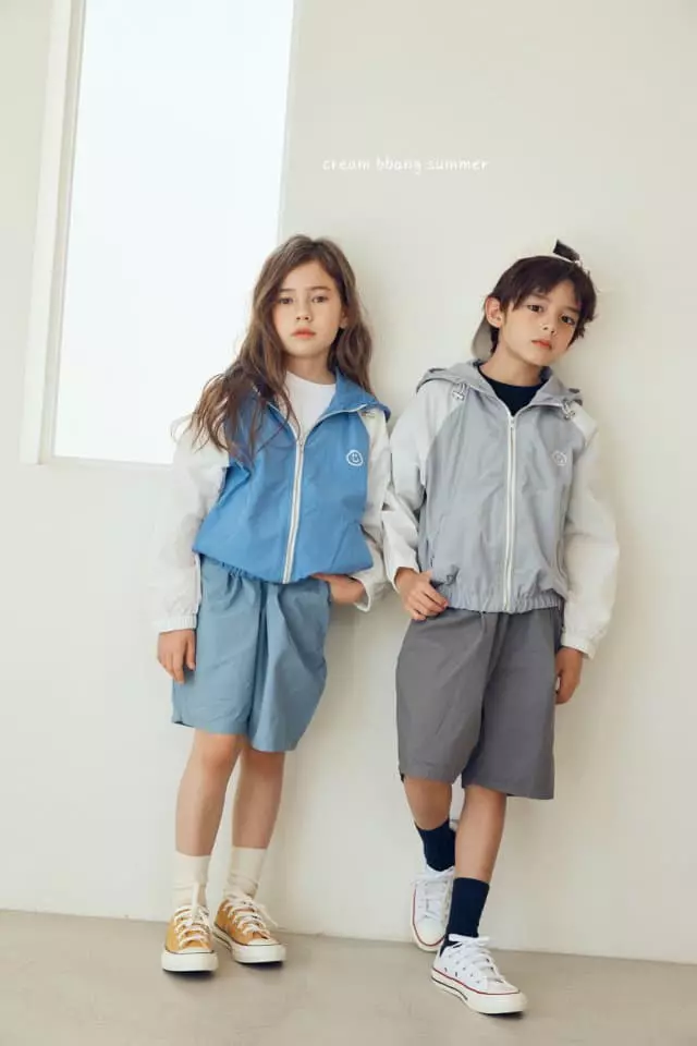 Cream Bbang - Korean Children Fashion - #kidsshorts - Smile Raglan Windbreaker - 8